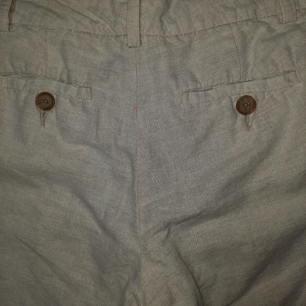 Banana Republic Linen/Cotton Cuff Crop Trouser Pant SZ 0